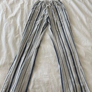 Roxy Blue and White Striped Pants